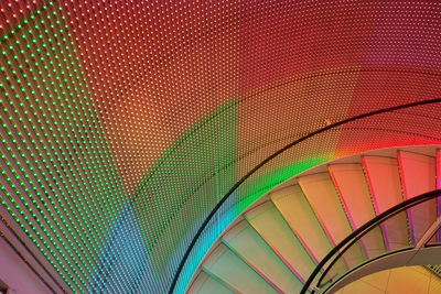 Low angle view of multi colored ceiling