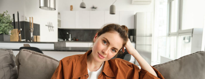 Young woman looking away