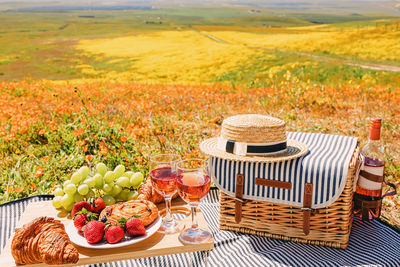 Close-up of food on table