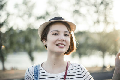 Portrait of smiling young woman