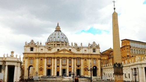 View of cathedral against cloudy sky