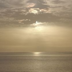 Scenic shot of calm sea at sunset