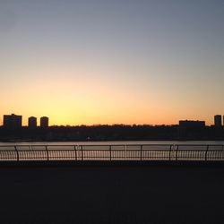 View of river at sunset