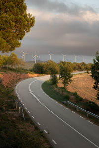 Empty road against sky