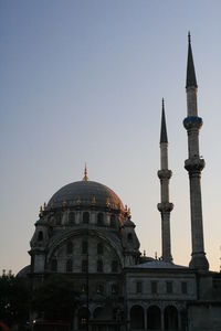 Low angle view of building against clear sky