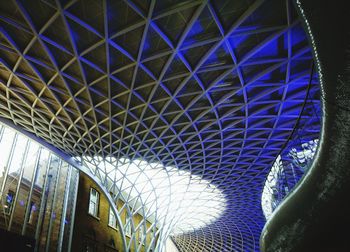 Low angle view of illuminated ceiling in building