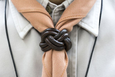 Close-up of man with scarf