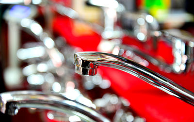 Close up of faucets