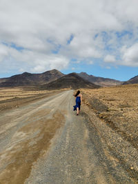 The road to the mountains from jandia natural park fuerteventura spain