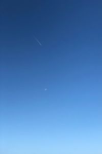 Low angle view of vapor trail in sky