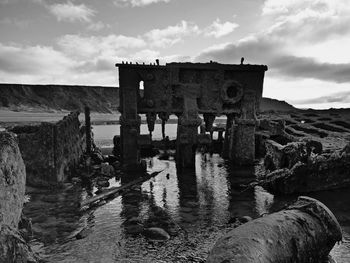 Old ruin against cloudy sky