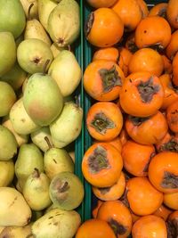 Full frame shot of fruits for sale at market stall