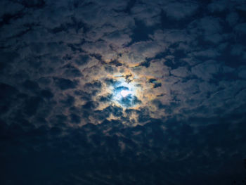 Low angle view of moon in sky