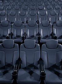 Close-up of empty seats