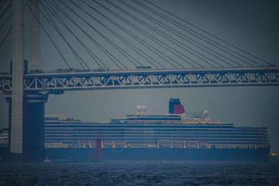 Bridge over sea against sky