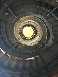 Low angle view of spiral staircase