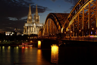 Illuminated city at night