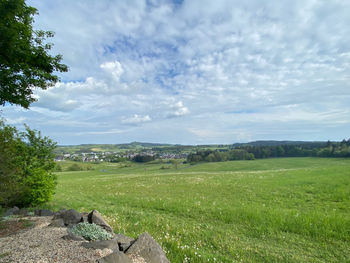 Scenic view of landscape against sky