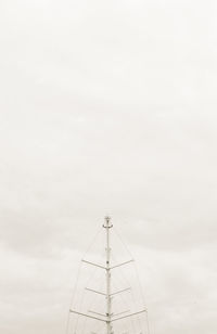 Low angle view of ship against sky