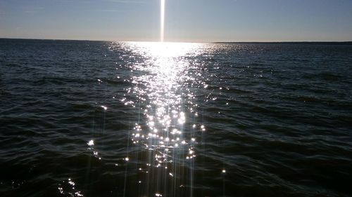 Close-up of sea against sky