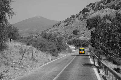 Road passing through mountains