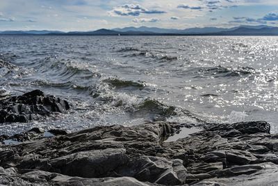 Scenic view of sea against sky