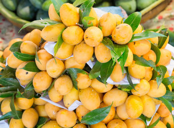 Close-up of fruits for sale at market stall