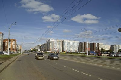 City street against sky