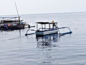 Boats in sea