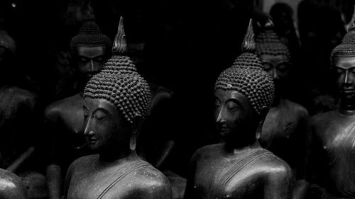 Close-up of buddha statues