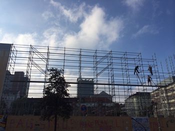 Low angle view of buildings against sky