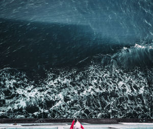Low section of people in sea
