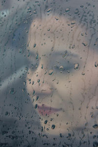 Full frame shot of water drops on window