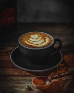 Coffee cup on table