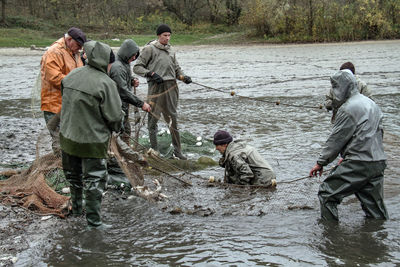 People in river