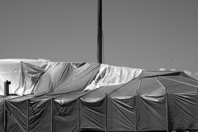 Close-up of clothes drying