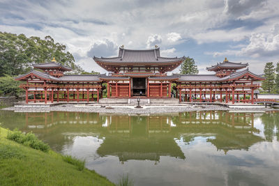 View of temple against cloudy sky