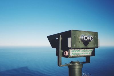 View of sea against blue sky