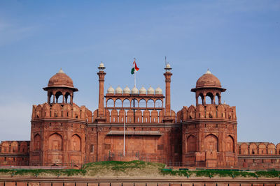 View of historical building against blue sky