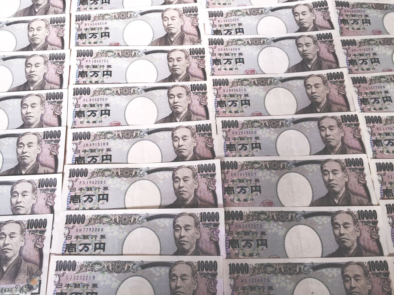 Full frame shot of ten thousand yen notes