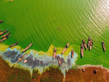 High angle view of a lake