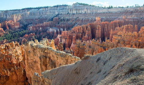 Panoramic view of stone wall