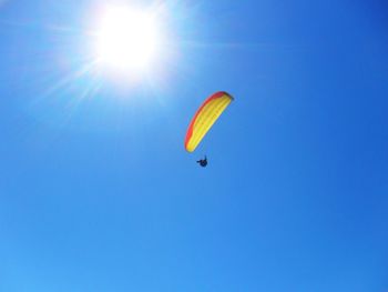 Low angle view of parachute