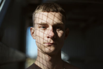 Close-up portrait of young man