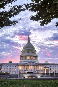 View of building at sunset