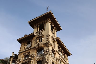 Low angle view of building against sky