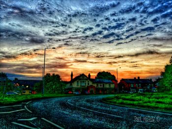 Road at sunset