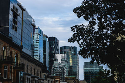 Low angle view of buildings against sky