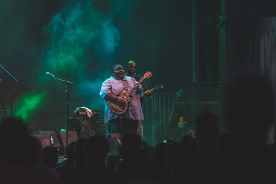 Group of people at music concert