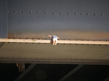 Full length of man standing in water